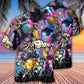 Retro Disco Party Hawaiian Shirt For Summer Vacation, Beach Travel, And Casual Wear