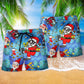 Diving Santa Christmas Beach Shorts For Summer Vacation And Coastal Travel