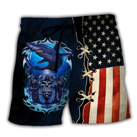 Independence Day Diving Beach Shorts For Tropical Holidays And Bright Seasonal Outfits