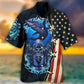 Diving Independence Day Hawaiian Shirt Design View For Casual Summer Styling