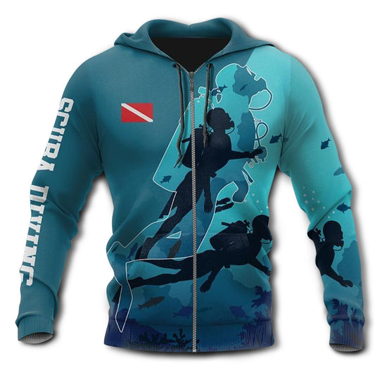 Scuba Diving Ocean Life Passion Hoodie For Ocean Adventures Seasonal Travel And Gift Giving