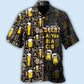 Funny Beer Humor Hawaiian Shirt Button Front Artwork For Island Holidays