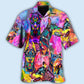 Colorful Artistic Doberman Hawaiian Shirt With Detailed Graphic For Tropical Escapes Resort Wear And Outdoor Celebrations