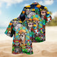 Creative German Shepherd Dog Hawaiian Shirt Artwork View For Resort Wear