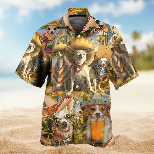 Dog Chihuahua Friend Hawaiian Shirt For Tropical Holidays, Outdoor Gatherings, And Everyday Comfort