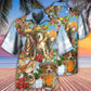 Festive Chihuahua Snow Christmas Hawaiian Shirt Artwork Detail For Tropical Trips And Casual Outings