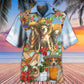 Festive Chihuahua Snow Christmas Hawaiian Shirt Pattern View For Lightweight Everyday Style