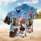 Dog Dachshund Through The Snow Hawaiian Shirt For Summer Vacation Beach Travel And Relaxed Casual Wear