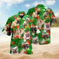 Dog French Bulldog And Blooming Tropical Flowers Hawaiian Shirt For Summer Vacation Beach Travel And Relaxed Casual Wear