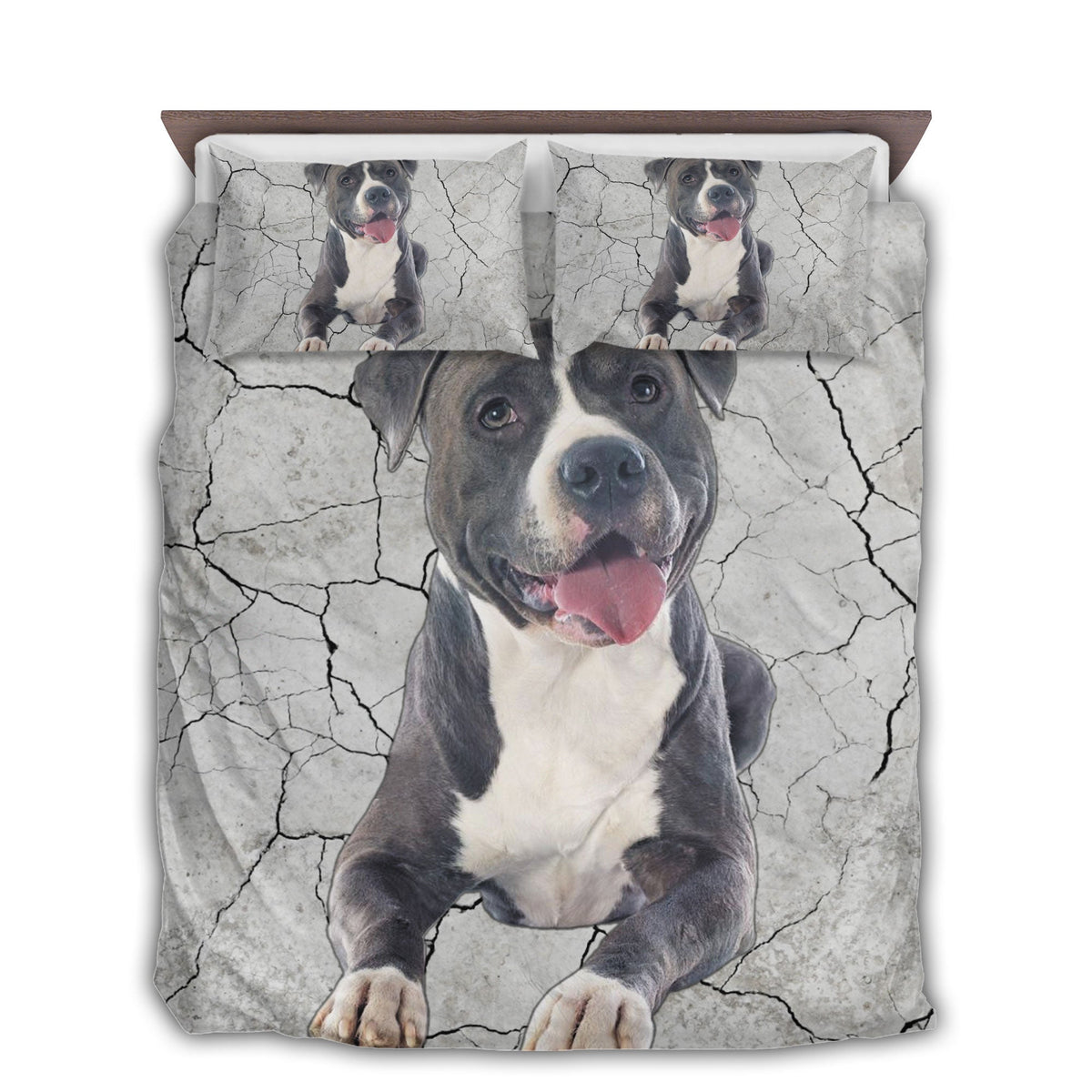 Staffordshire Dog Goodnight Happy Bedding Cover For Pet Lover Bedroom Decor
