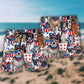 Independence Day Dog Beach Shorts Pattern Detail For Vacation Style And Relaxed Casual Wear