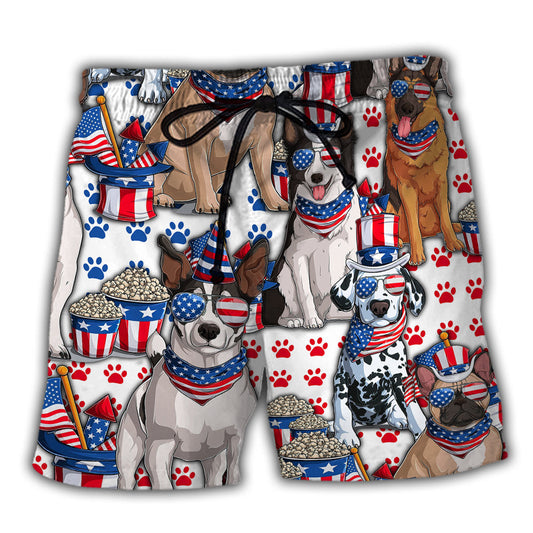Independence Day Dog Beach Shorts For Poolside Relaxation And Relaxed Casual Wear