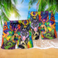Dog Summer Beach Shorts Pattern Detail For Cruise Vacations And Bright Summer Outfits