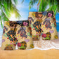 Dog Loves The Heart Hawaiian Print Beach Shorts For Wildlife Inspired Summer Style