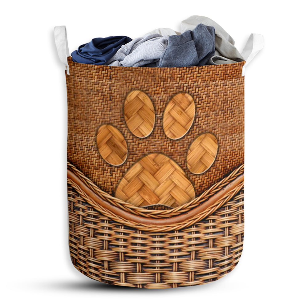 Dog Mom Rattan Texture Lover Laundry Basket For Bathroom Bedroom Storage