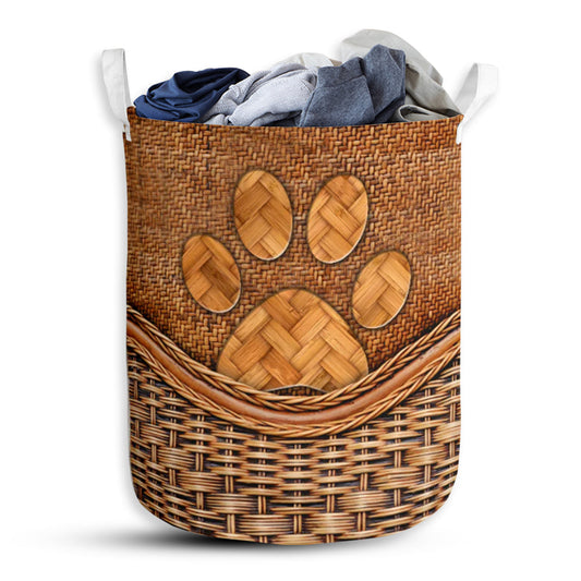 Dog Mom Rattan Texture Lover Laundry Basket For Bathroom Bedroom Storage