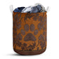 Dog Paw Floral Vintage Style Laundry Basket For Bathroom Bedroom Storage