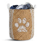 Dog Paw Lace Laundry Basket For Bathroom Bedroom Storage