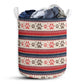 Dog Paw Pattern Knitted Laundry Basket For Bathroom Bedroom Storage