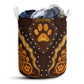 Dog Paw Pattern Wood Laundry Basket For Bathroom Bedroom Storage