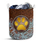 Dog Paw Vignette Vintage Laundry Basket For Bathroom Bedroom Storage