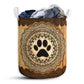 Dog Paw Wood Mandala Laundry Basket For Bathroom Bedroom Storage