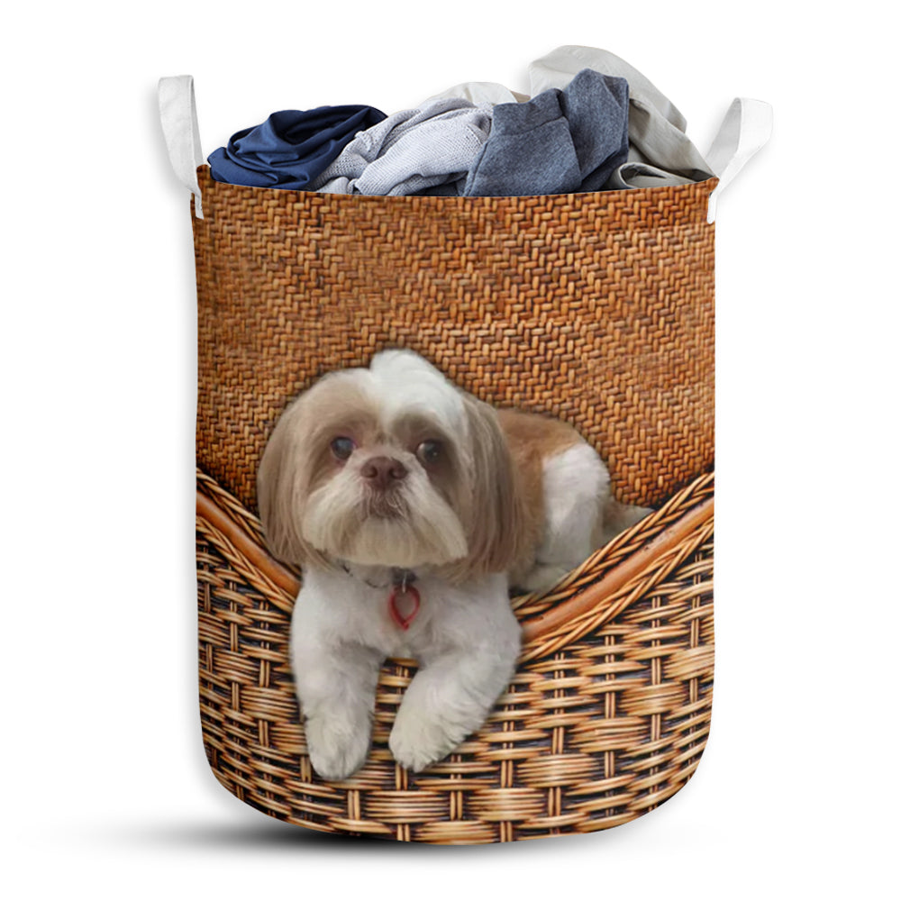 Dog We Love Dog Laundry Basket For Bathroom Bedroom Storage