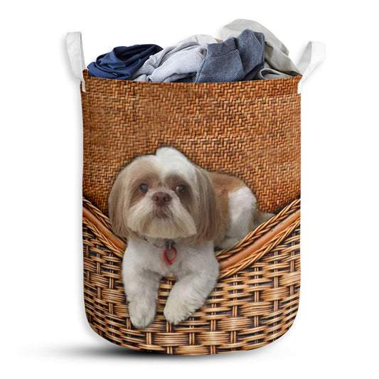 Dog We Love Dog Laundry Basket For Bathroom Bedroom Storage