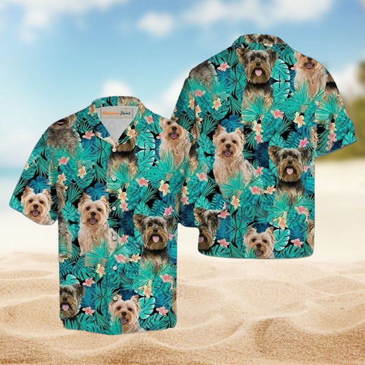 Tropical Dog Terrier Hawaiian Shirt For Coastal Getaways, Outdoor Gatherings, And Thoughtful Gift Giving