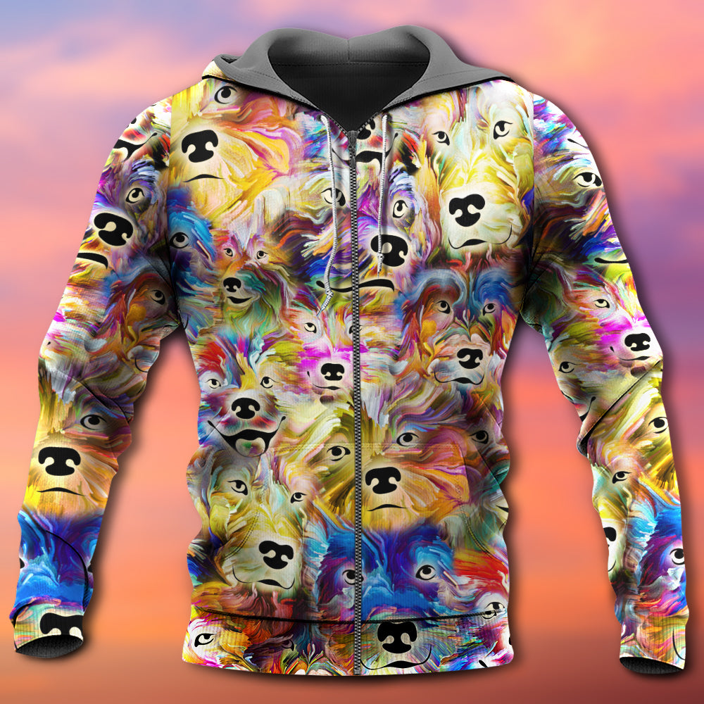 Dog Memory Painting Hoodie For Animal Artwork Fans Seasonal Events And Gift Giving