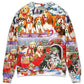 Dog Snowman Christmas Tree Merry Sweater For Winter Celebrations Family Events And Relaxed Seasonal Styling