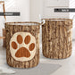 Dog Bark Wood Laundry Basket For Room Home Organizer
