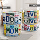 Dog Mom Live Love License Plate Laundry Basket For Room Home Organizer