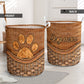 Dog Mom Rattan Texture Lover Laundry Basket For Room Home Organizer