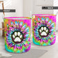 Dog Paw Flower Color Laundry Basket For Room Home Organizer