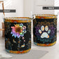Dog Paw Mandala Flower Laundry Basket For Room Home Organizer