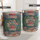 Dog Paw Mandala Green Laundry Basket For Room Home Organizer