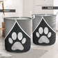 Dog Paw Silver Laundry Basket For Room Home Organizer