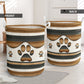 Dog Paw Wood Color Laundry Basket For Room Home Organizer