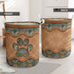 Dog Rattan Mandala Style Laundry Basket For Room Home Organizer