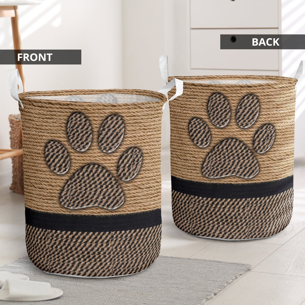 Dog Paw Rope Wallpaper Laundry Basket For Room Home Organizer