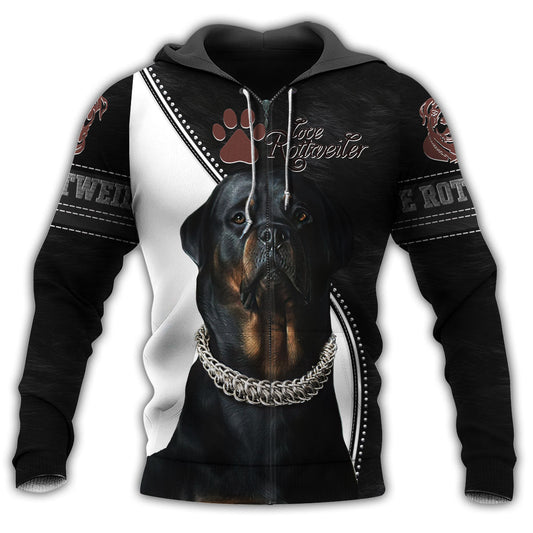 Rottweiler Lover Forever Hoodie For Casual Street Style Travel And Daily Comfort