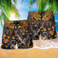Dark Dachshund Beach Shorts Pattern Detail For Casual Outings And Vacation Ready Style