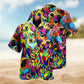 Colorful Dogs Mix Hawaiian Shirt For Coastal Travel, Casual Events, And Comfortable Summer Wear