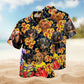 Dogs Dachshund And Flowers Hawaiian Shirt For Tropical Travel Outdoor Parties And Relaxed Casual Wear