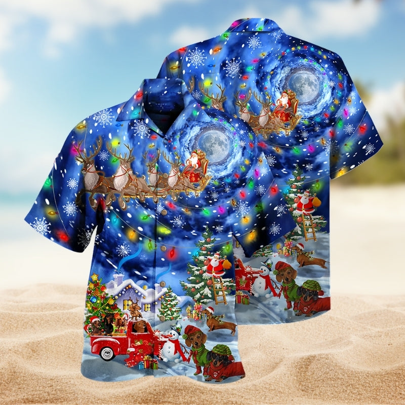 Christmas Creative Hawaiian Shirt For Coastal Travel, Casual Events, And Comfortable Summer Wear