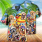 Funny Happy Dogs Summer Puppies Hawaiian Shirt Design Detail For Sunny Adventures And Casual Wear