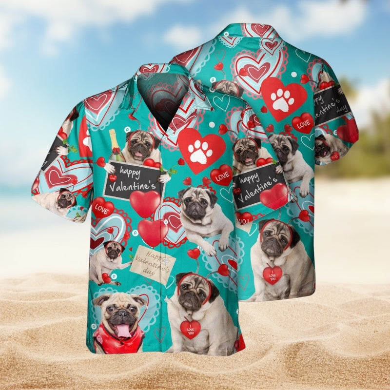 Dogs Valentine Hawaiian Shirt For Coastal Getaways, Outdoor Gatherings, And Thoughtful Gift Giving