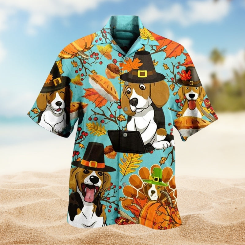 Festive Cheerful Christmas Santa Snowman Hawaiian Shirt All Over Print Detail For Casual Outings