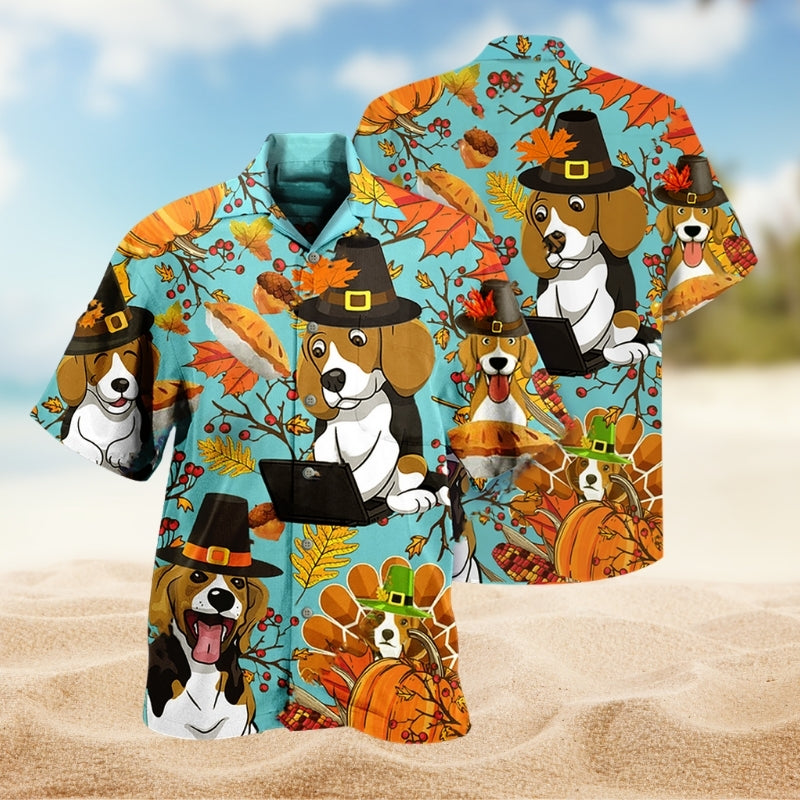 Dogs Creative Pattern Hawaiian Shirt For Coastal Travel, Casual Events, And Comfortable Summer Wear